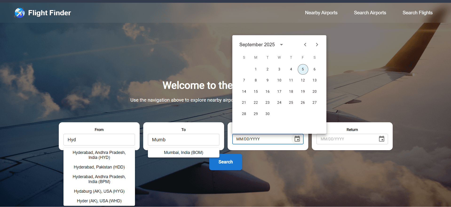 FlightFinder (Full Stack Flight Discovery App) screenshot 4
